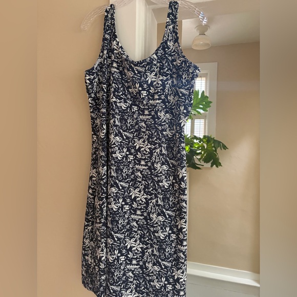 Columbia Dresses & Skirts - Columbia Navy and White Floral Midi Tank Dress